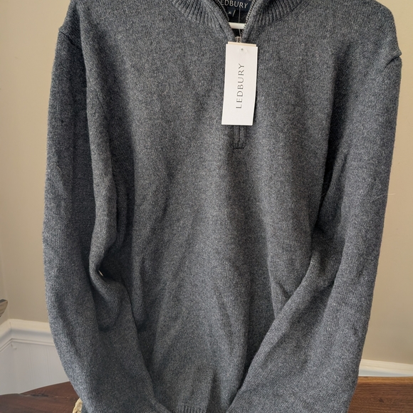 LEDBURY Other - Ledbury Men's Charcoal Zip-Neck Sweater